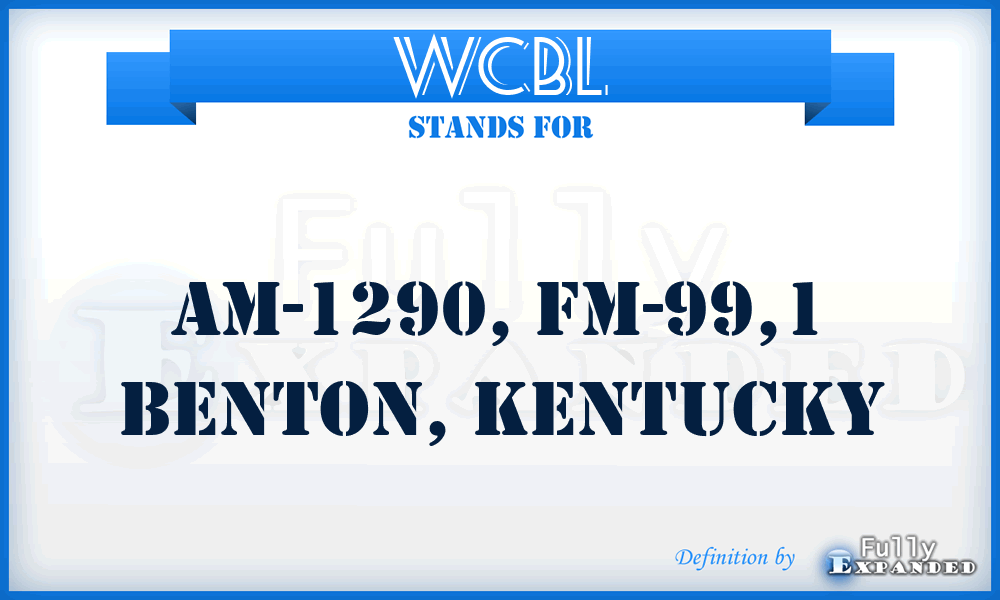 WCBL - AM-1290, FM-99,1 Benton, Kentucky