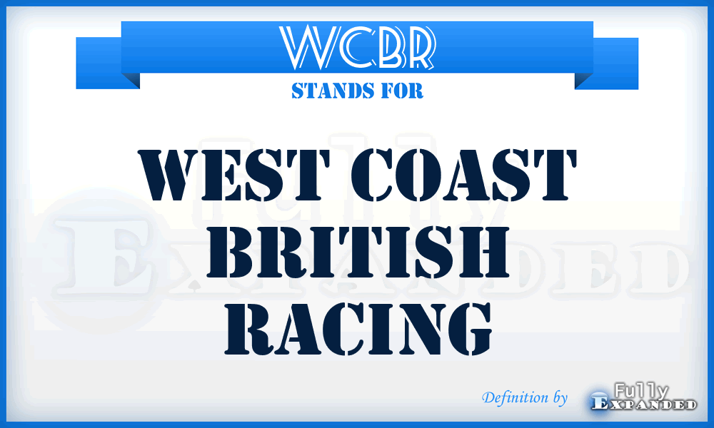 WCBR - West Coast British Racing
