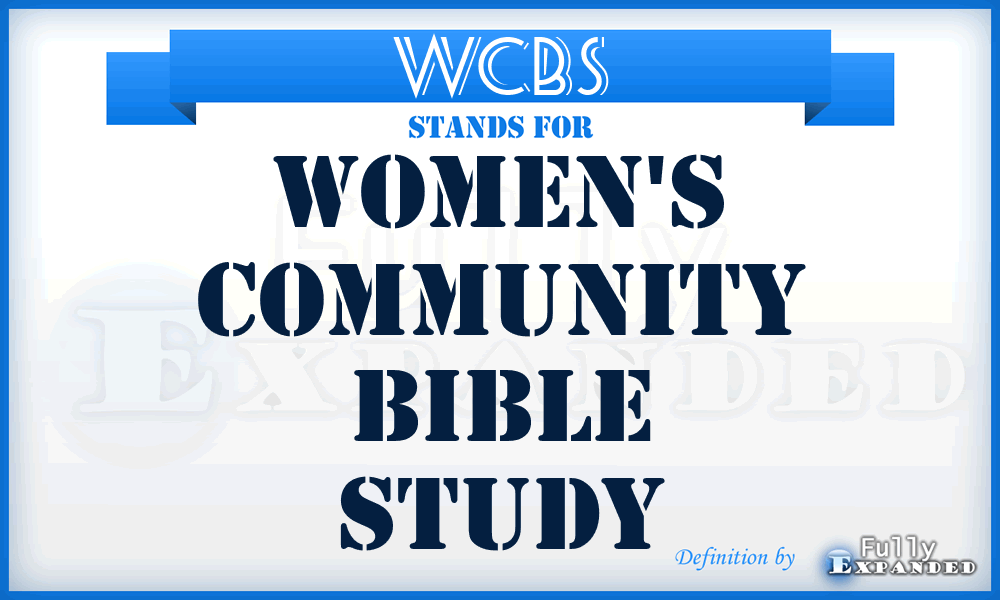 WCBS - Women's Community Bible Study