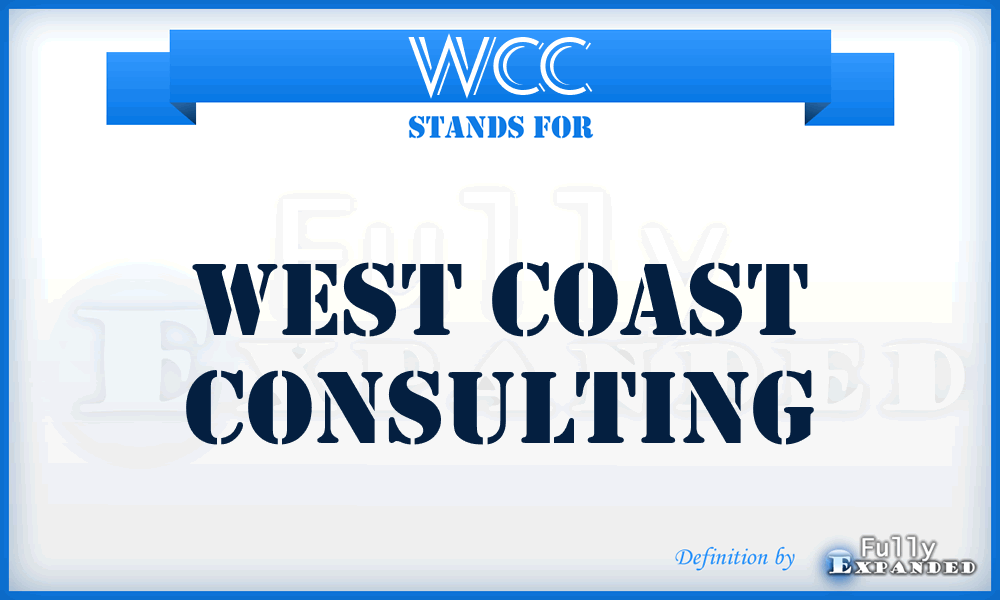 WCC - West Coast Consulting