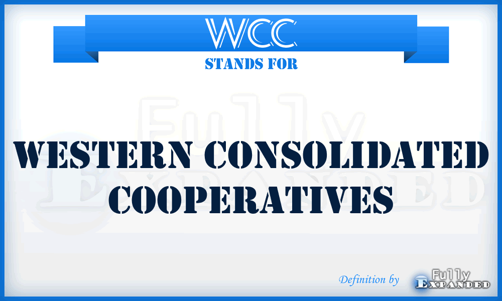 WCC - Western Consolidated Cooperatives