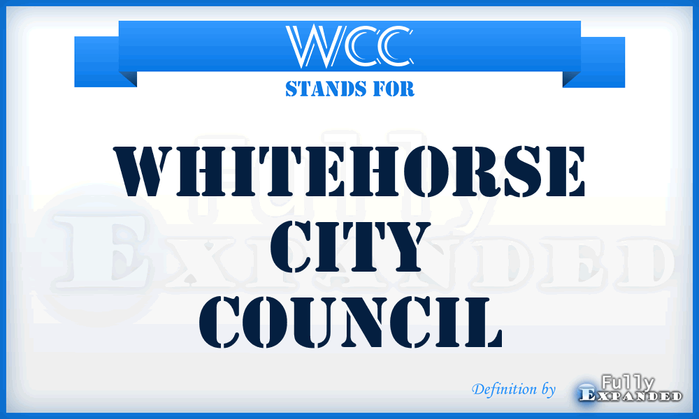 WCC - Whitehorse City Council