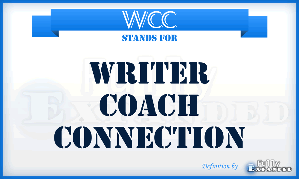 WCC - Writer Coach Connection