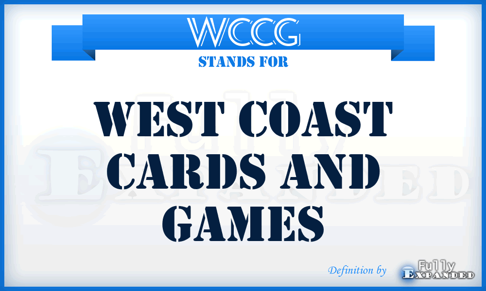 WCCG - West Coast Cards and Games