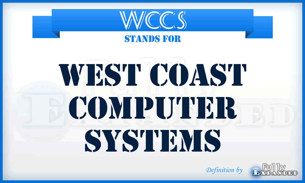 WCCS - West Coast Computer Systems