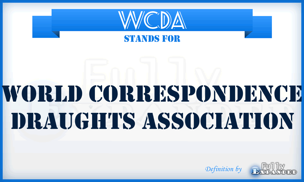 WCDA - World Correspondence Draughts Association