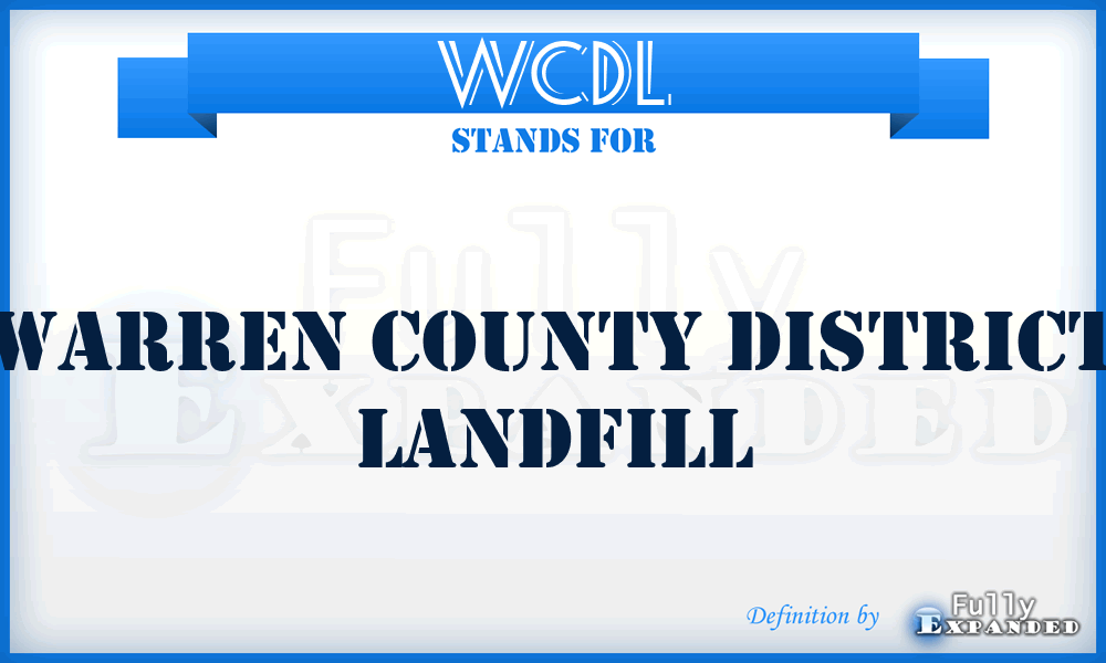 WCDL - Warren County District Landfill