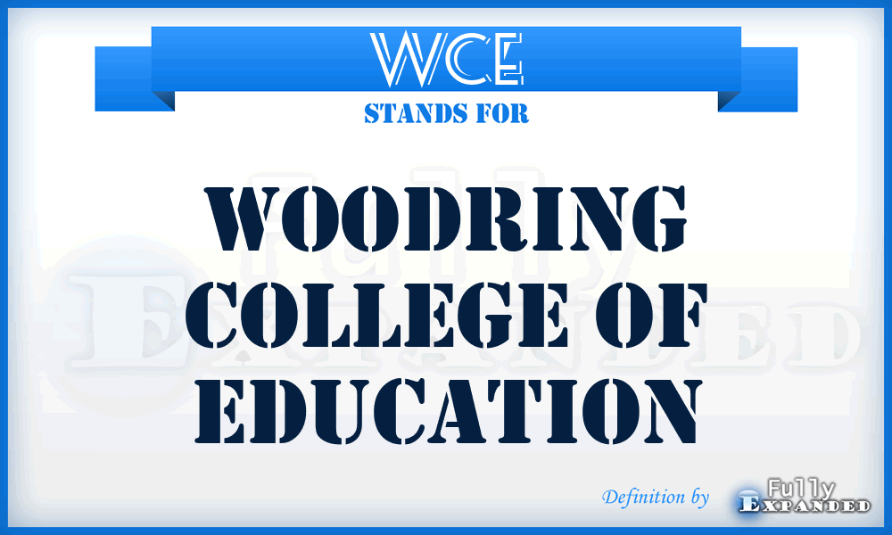 WCE - Woodring College of Education