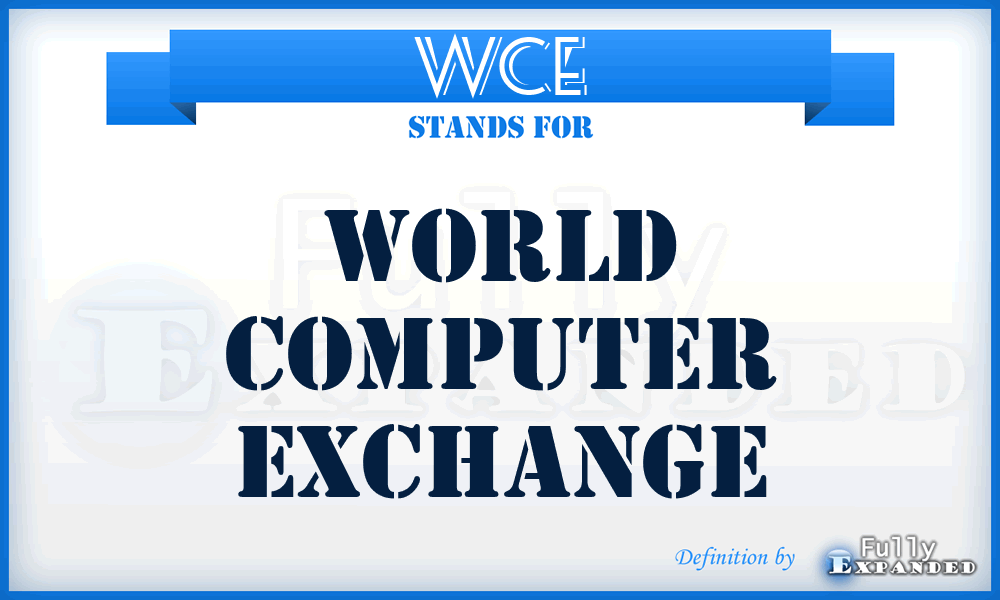 WCE - World Computer Exchange