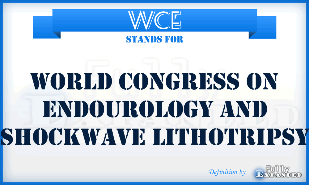 WCE - World Congress on Endourology and Shockwave Lithotripsy