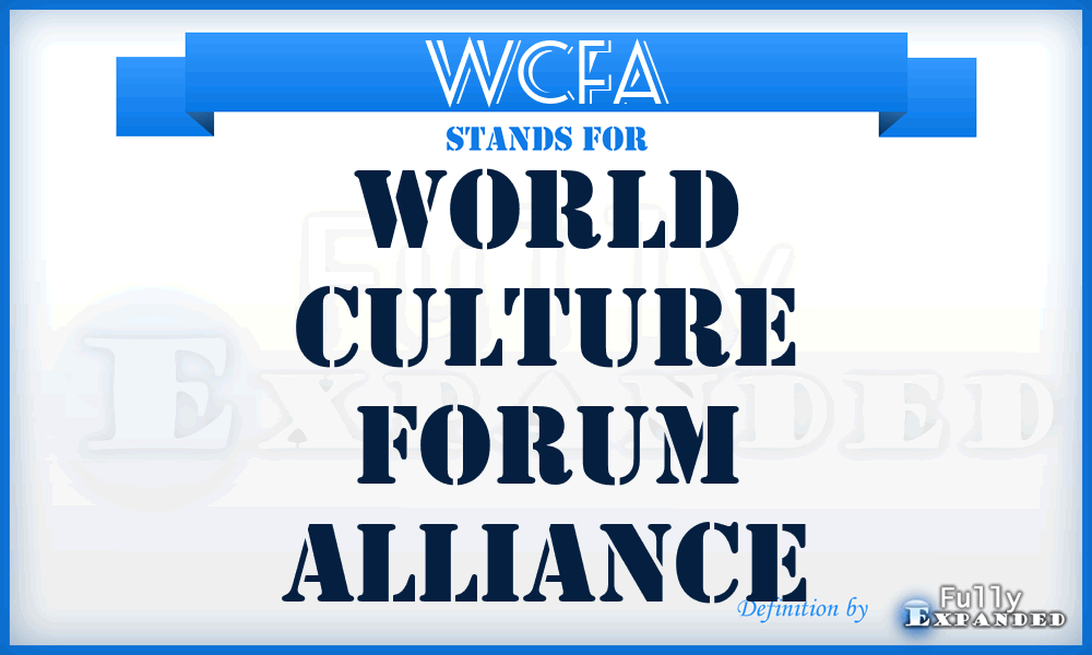WCFA - World Culture Forum Alliance