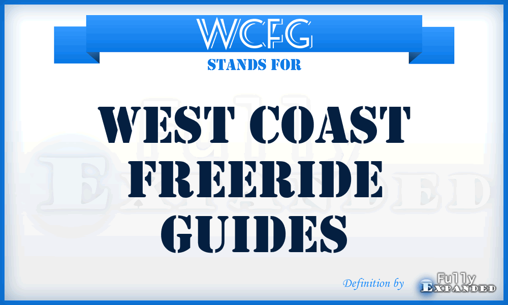 WCFG - West Coast Freeride Guides