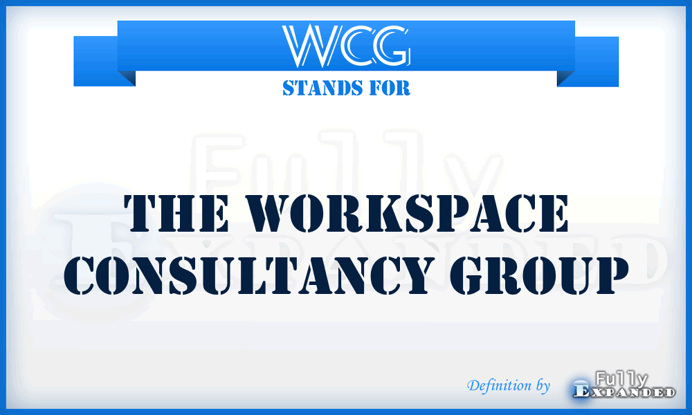 WCG - The Workspace Consultancy Group
