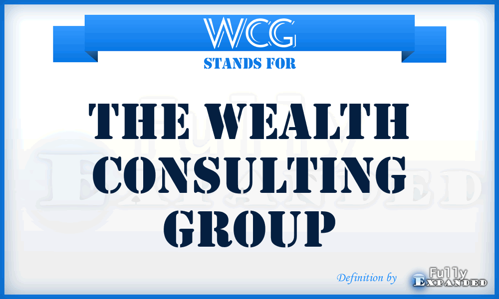 WCG - The Wealth Consulting Group