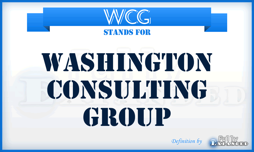 WCG - Washington Consulting Group
