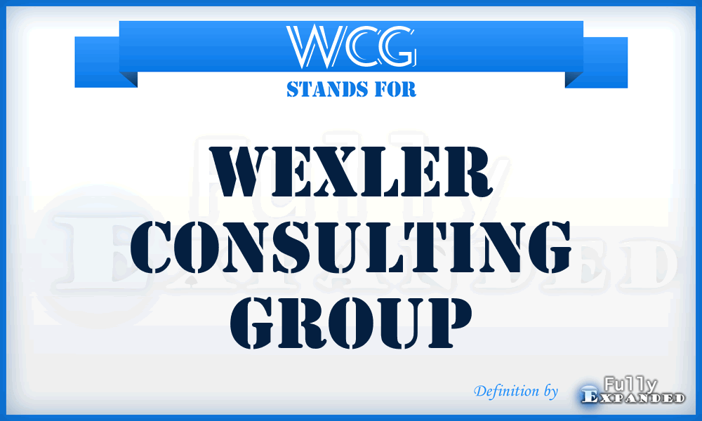 WCG - Wexler Consulting Group