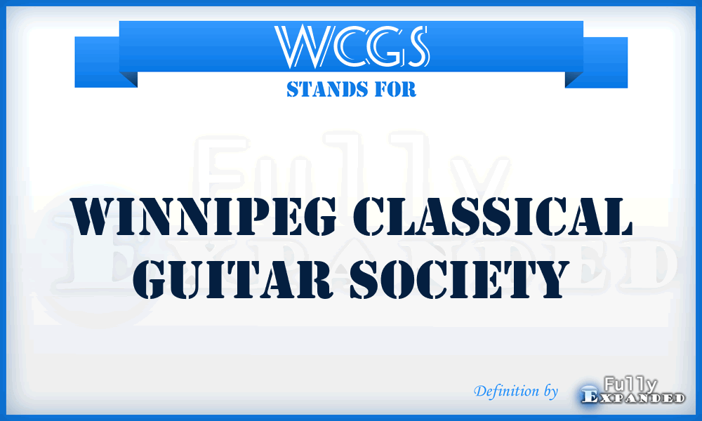 WCGS - Winnipeg Classical Guitar Society