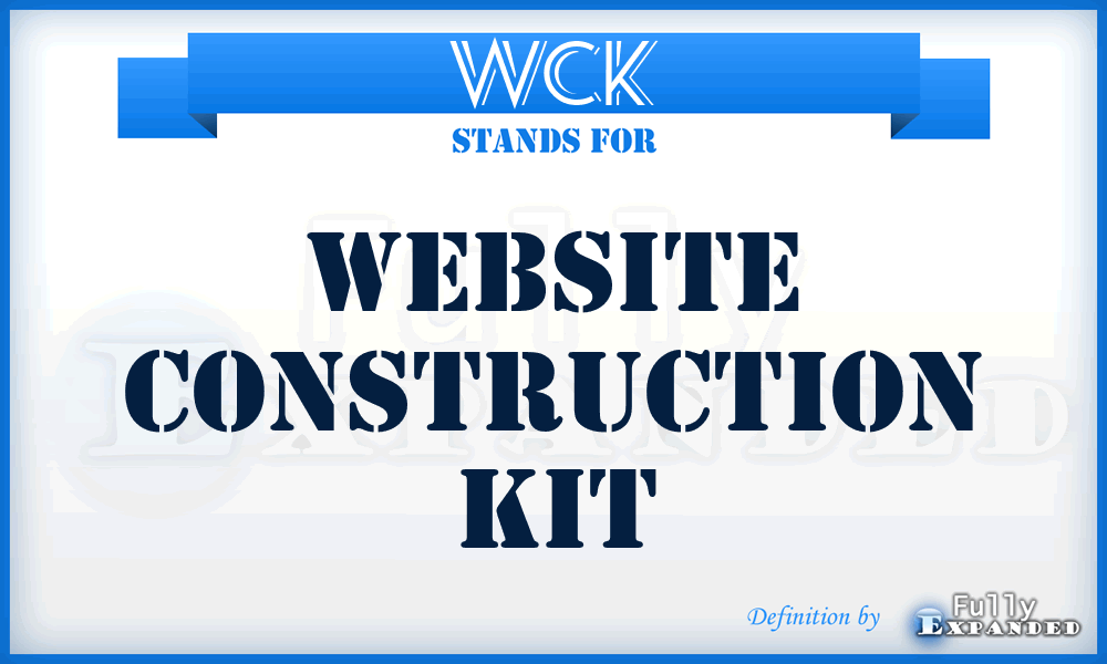 WCK - Website Construction Kit