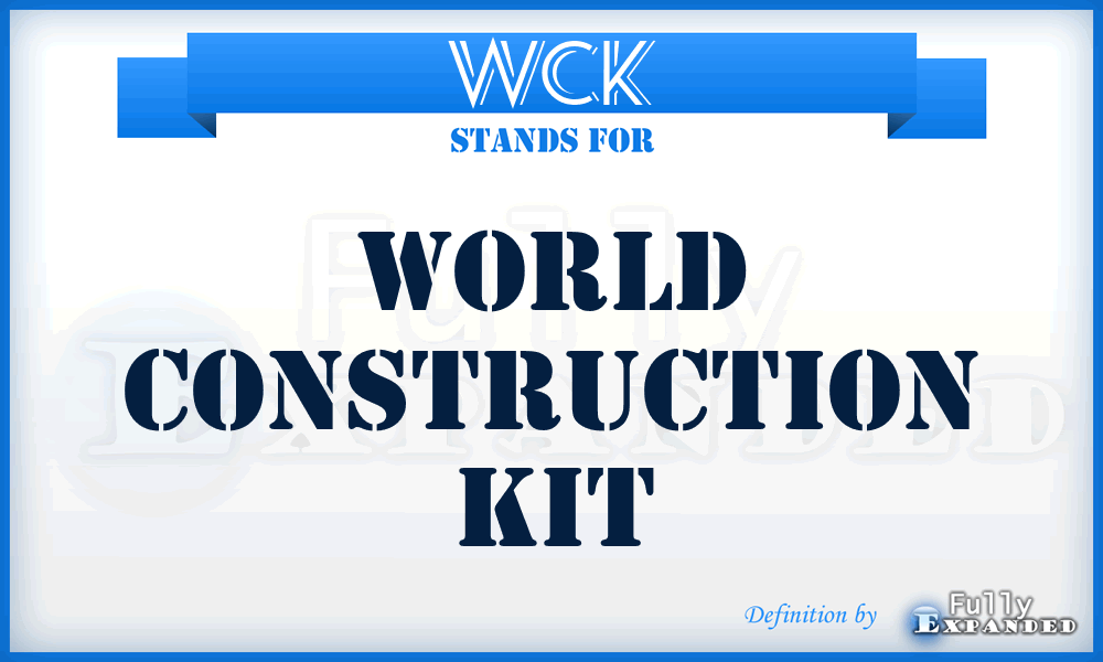 WCK - World Construction Kit