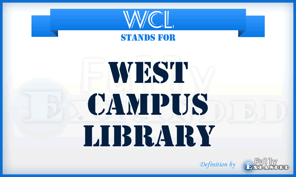 WCL - West Campus Library