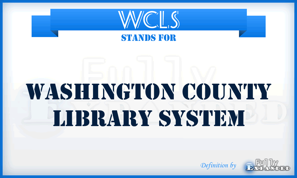 WCLS - Washington County Library System