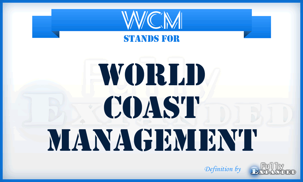 WCM - World Coast Management