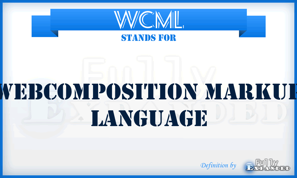WCML - WebComposition Markup Language
