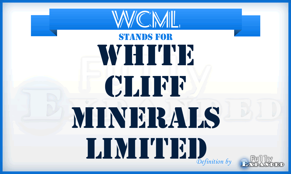 WCML - White Cliff Minerals Limited