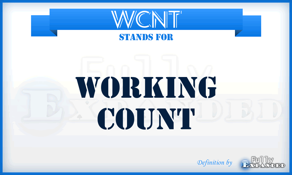 WCNT - Working Count