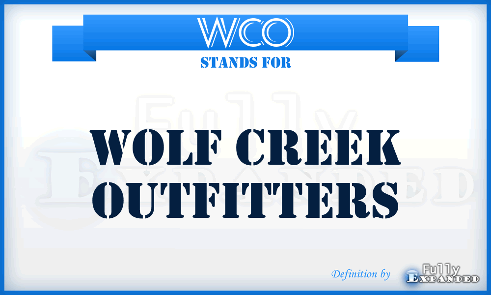 WCO - Wolf Creek Outfitters