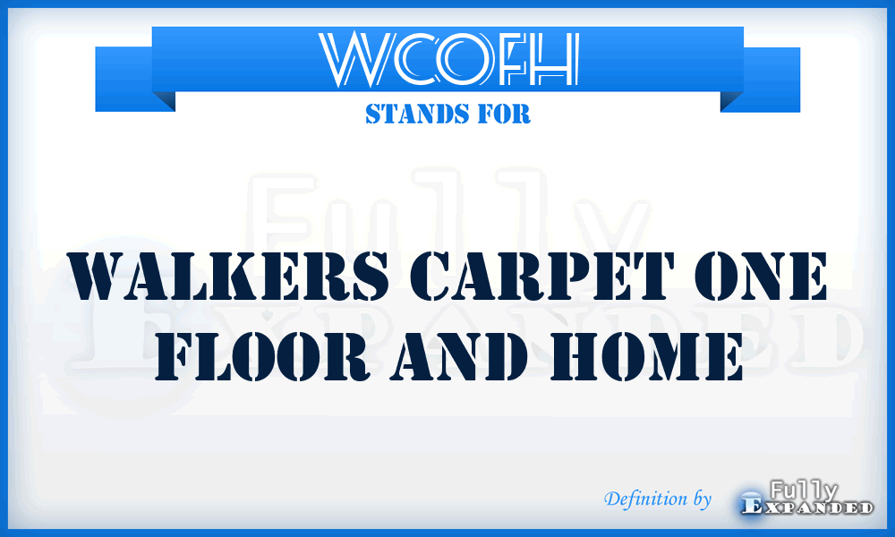 WCOFH - Walkers Carpet One Floor and Home