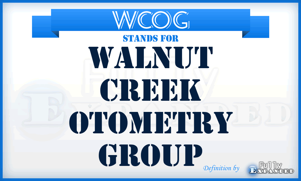 WCOG - Walnut Creek Otometry Group