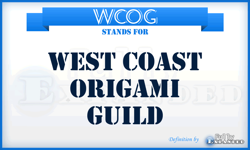WCOG - West Coast Origami Guild