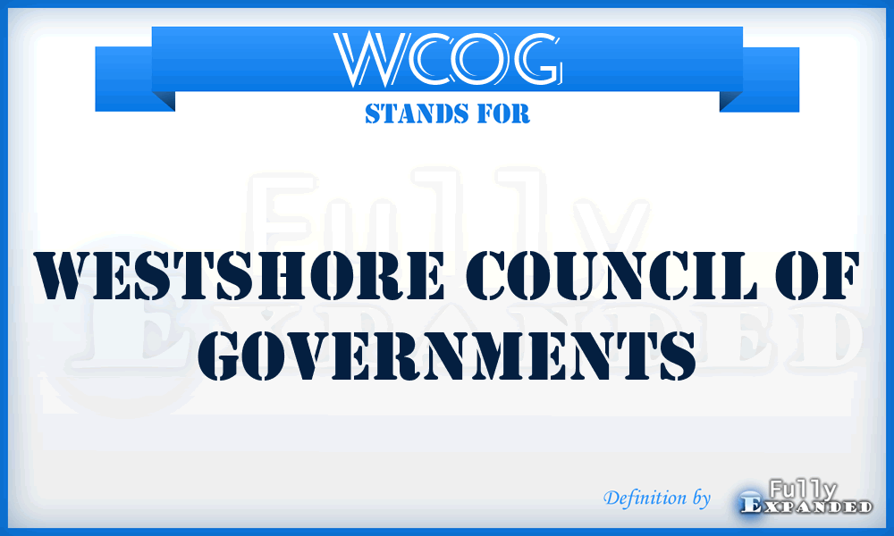 WCOG - Westshore Council Of Governments