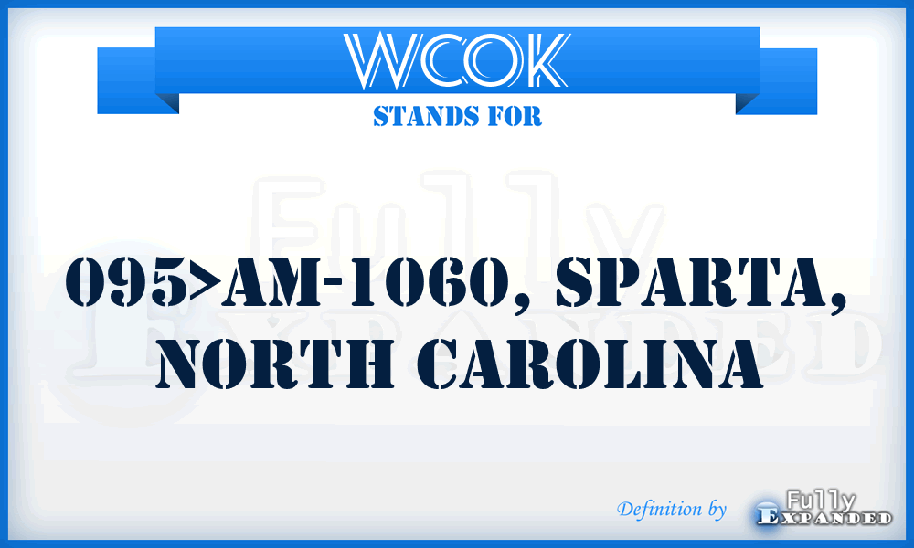 WCOK - 095>AM-1060, Sparta, North Carolina