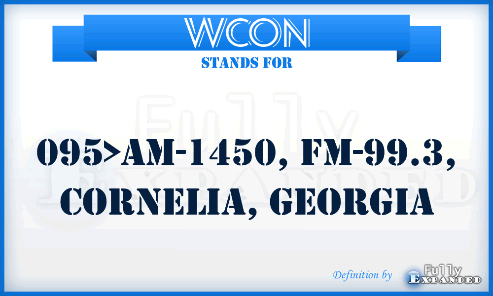 WCON - 095>AM-1450, FM-99.3, Cornelia, Georgia