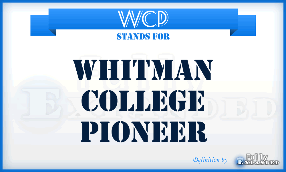 WCP - Whitman College Pioneer