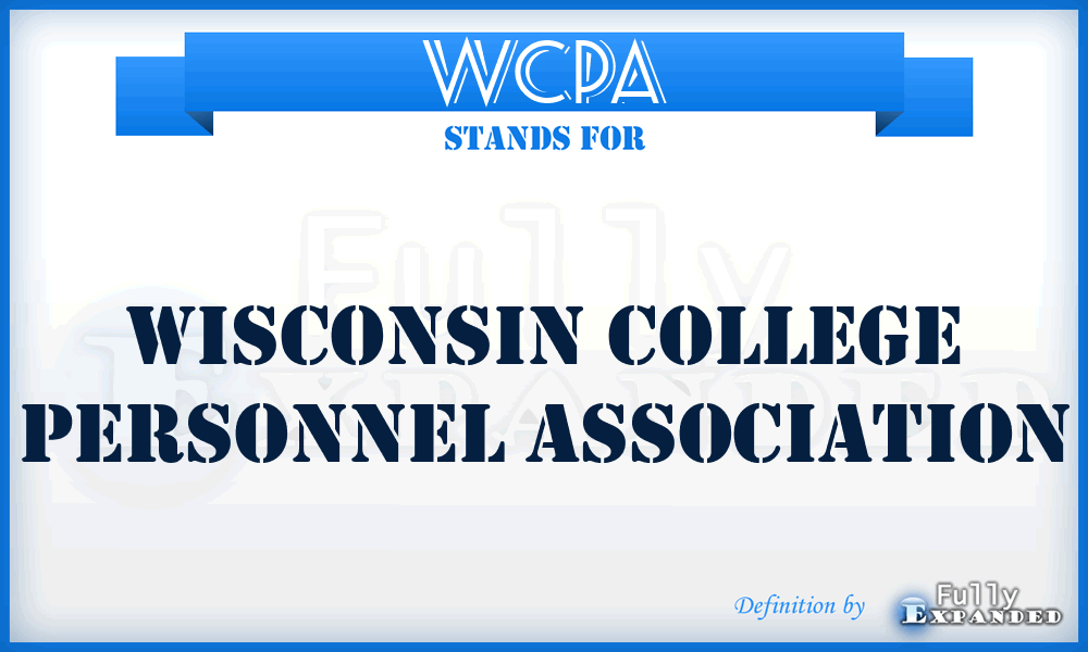 WCPA - Wisconsin College Personnel Association