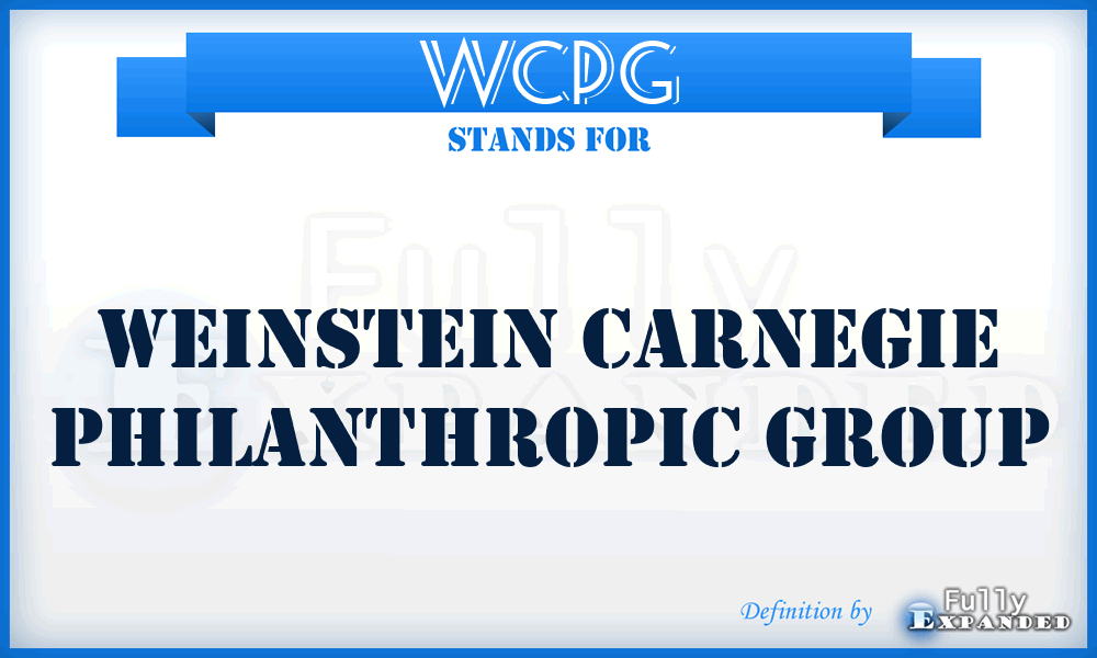WCPG - Weinstein Carnegie Philanthropic Group