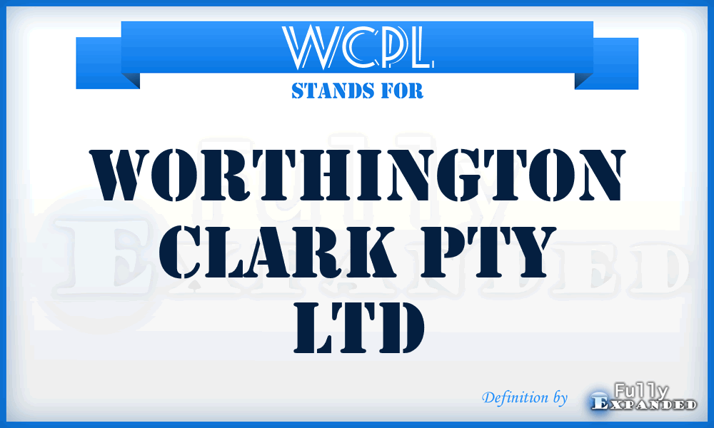 WCPL - Worthington Clark Pty Ltd