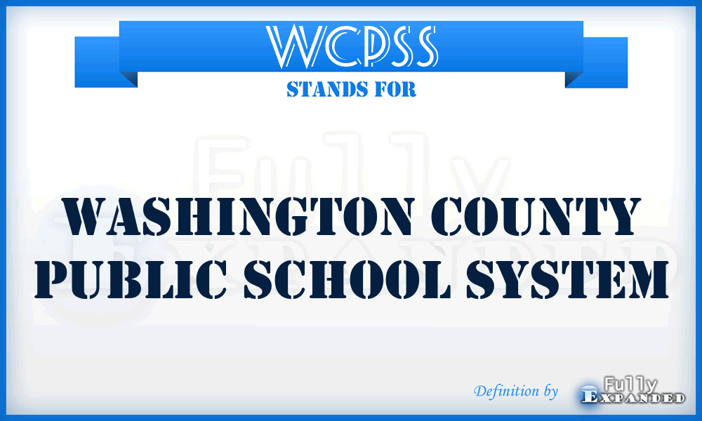 WCPSS - Washington County Public School System