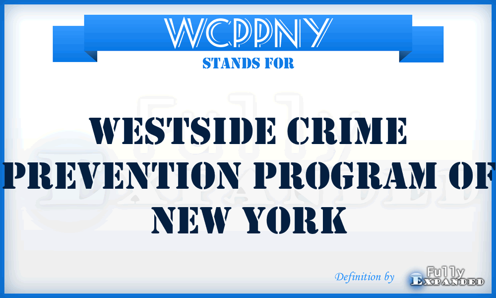 WCPPNY - Westside Crime Prevention Program of New York