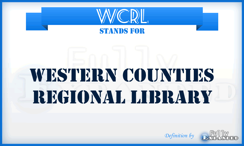 WCRL - Western Counties Regional Library