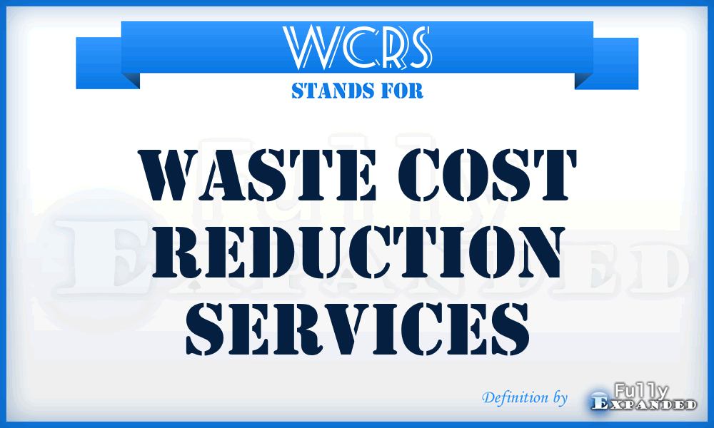 WCRS - Waste Cost Reduction Services