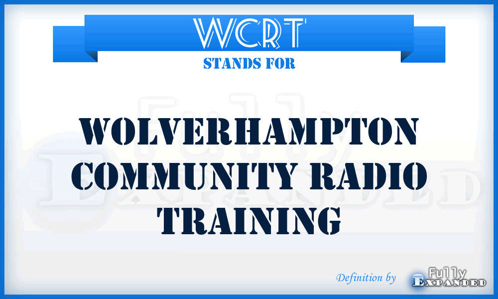 WCRT - Wolverhampton Community Radio Training