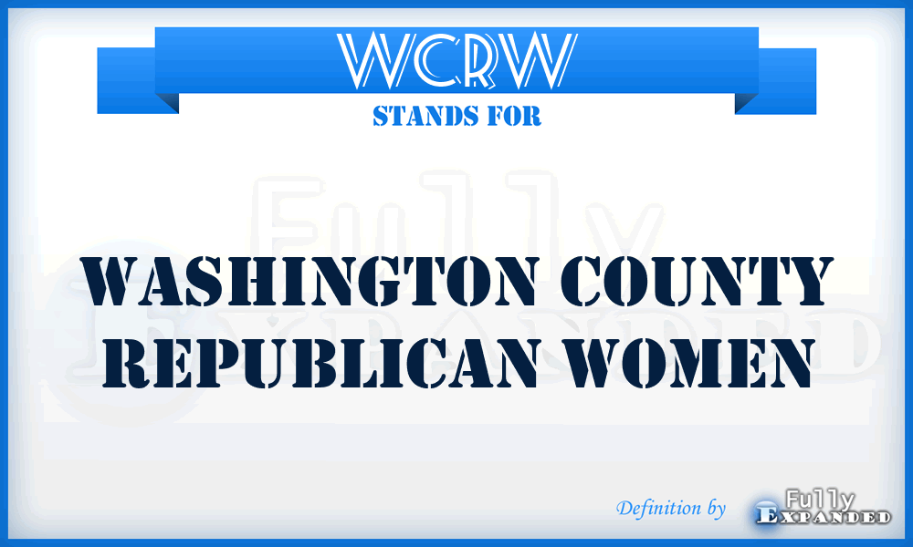 WCRW - Washington County Republican Women