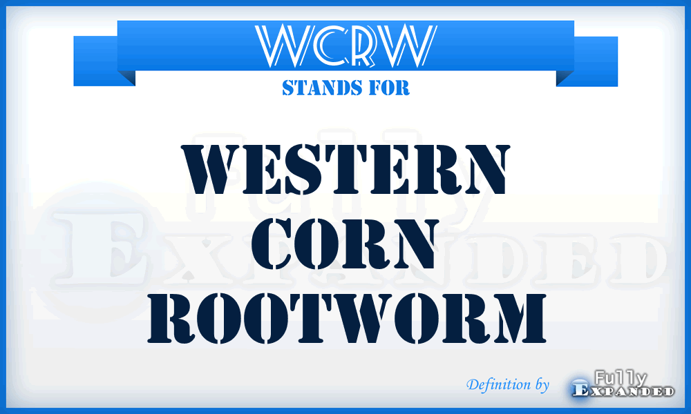 WCRW - Western Corn RootWorm