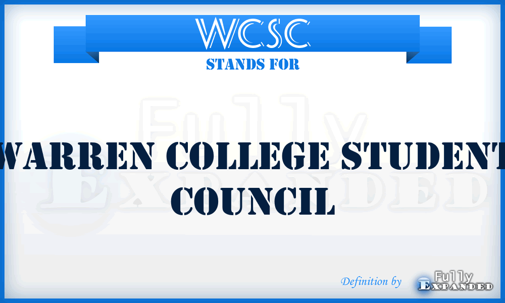 WCSC - Warren College Student Council