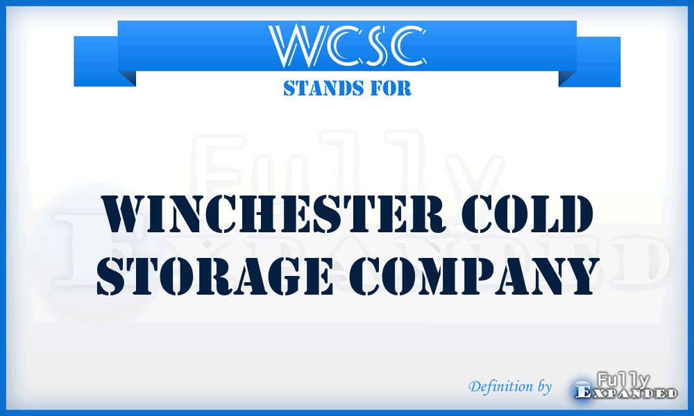 WCSC - Winchester Cold Storage Company