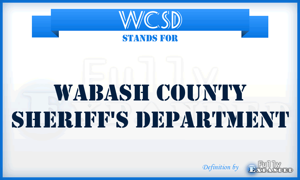 WCSD - Wabash County Sheriff's Department